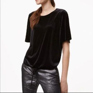 Loft Velvet Short Sleeve Top